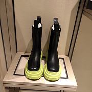 Bottega Veneta | Tire Ankle Boots Black/green Leather - 5