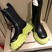 Bottega Veneta | Tire Ankle Boots Black/green Leather - 6