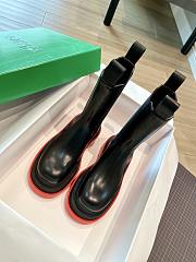 Bottega Veneta | Tire Ankle Boots Black/Red - 5