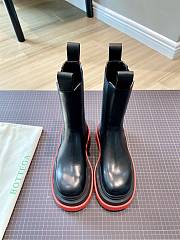 Bottega Veneta | Tire Ankle Boots Black/Red - 3