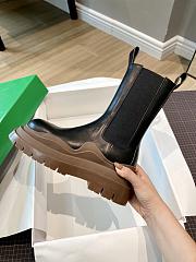 Bottega Veneta | Tire Ankle Boots Black/Brown - 4