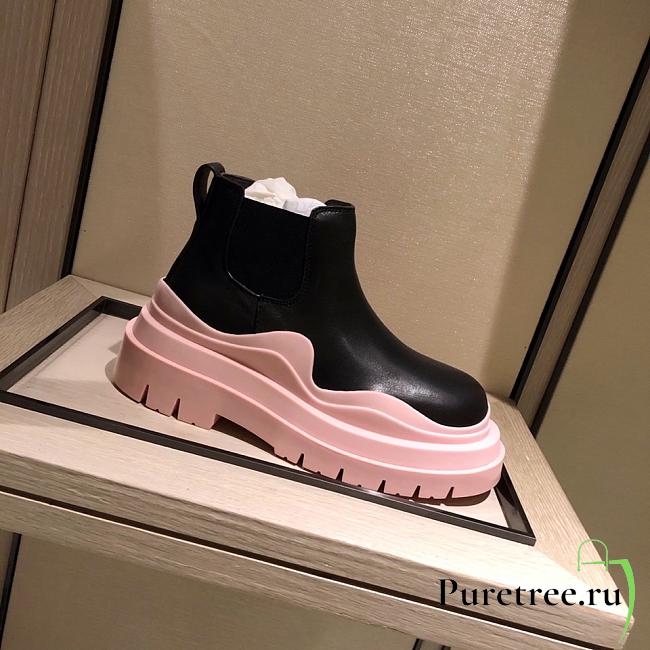 Bottega Veneta | Tire ankle boots Black/Pink - 1