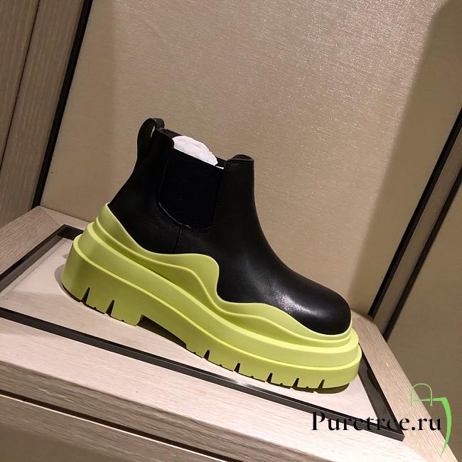 Bottega Veneta | Tire ankle boots Black/Green - 1