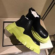 Bottega Veneta | Tire ankle boots Black/Green - 3