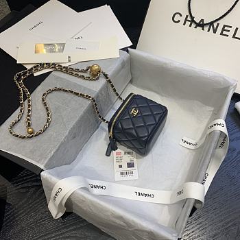 Chanel | Classic Blue Box With Chain - AP1447 - 10.5 x 8.5 x 7 cm