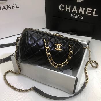 Chanel | Extra Mini Bowling Bag In Black Shiny - AS1899 - 16 x 22 x 12 cm