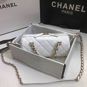 Chanel | Extra Mini Bowling Bag In White - AS1899 - 16 x 22 x 12 cm - 6