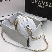 Chanel | Extra Mini Bowling Bag In White - AS1899 - 16 x 22 x 12 cm - 5