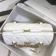 Chanel | Extra Mini Bowling Bag In White - AS1899 - 16 x 22 x 12 cm - 4