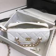 Chanel | Extra Mini Bowling Bag In White - AS1899 - 16 x 22 x 12 cm - 3