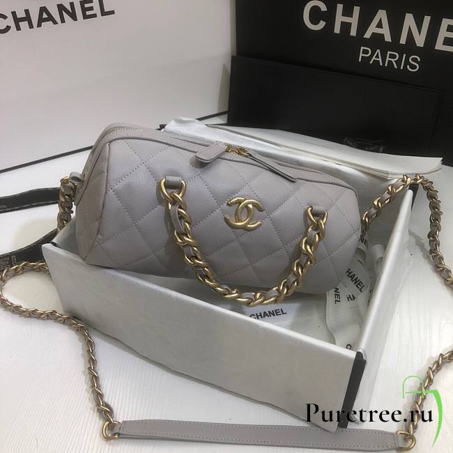 Chanel | Extra Mini Bowling Bag In Grey - AS1899 - 16 x 22 x 12 cm - 1