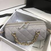 Chanel | Extra Mini Bowling Bag In Grey - AS1899 - 16 x 22 x 12 cm - 4