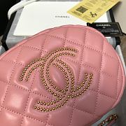 Chanel | Pink Lambskin Studded Logo Camera Case - AS1511 - 13 x 20 x 5 cm - 4