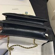 Chanel | Mini Black Chain Handle Flap Bag - 19 x 14 x 5 cm - 5