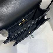 Chanel | Mini Black Chain Handle Flap Bag - 19 x 14 x 5 cm - 3