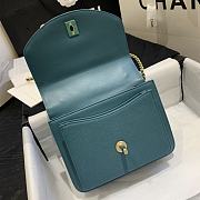 Chanel | Mini Blue Chain Handle Flap Bag - 19 x 14 x 5 cm - 4