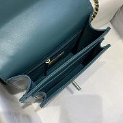 Chanel | Mini Blue Chain Handle Flap Bag - 19 x 14 x 5 cm - 3