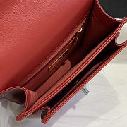 Chanel | Mini Red Chain Handle Flap Bag - AS0784 - 19 x 14 x 5 cm - 5