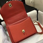 Chanel | Mini Red Chain Handle Flap Bag - AS0784 - 19 x 14 x 5 cm - 3