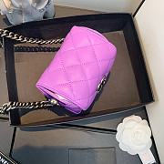 Chanel | Mini Quilted Leather Crossbody Purple Bag - 19 x 12 x 9 cm - 5