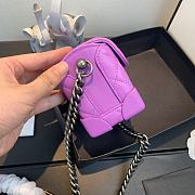 Chanel | Mini Quilted Leather Crossbody Purple Bag - 19 x 12 x 9 cm - 3