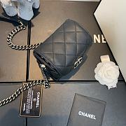 Chanel | Mini Quilted Leather Crossbody Black Bag - AS1169 - 19 x 12 x 9 cm - 6