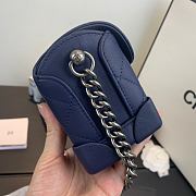 Chanel | Mini Quilted Leather Crossbody Blue Bag - AS1169 - 19 x 12 x 9 cm - 5