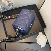 Chanel | Mini Quilted Leather Crossbody Blue Bag - AS1169 - 19 x 12 x 9 cm - 3