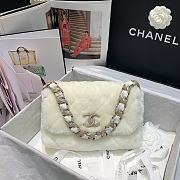 Chanel | Shearling Strass Flap Bag Crystal Strap - 15 x 21.5 x 6.5 cm - 4
