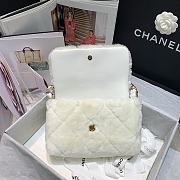 Chanel  Shearling Strass Flap Bag Crystal Strap - 15 x 21.5 x 6.5 cm 
