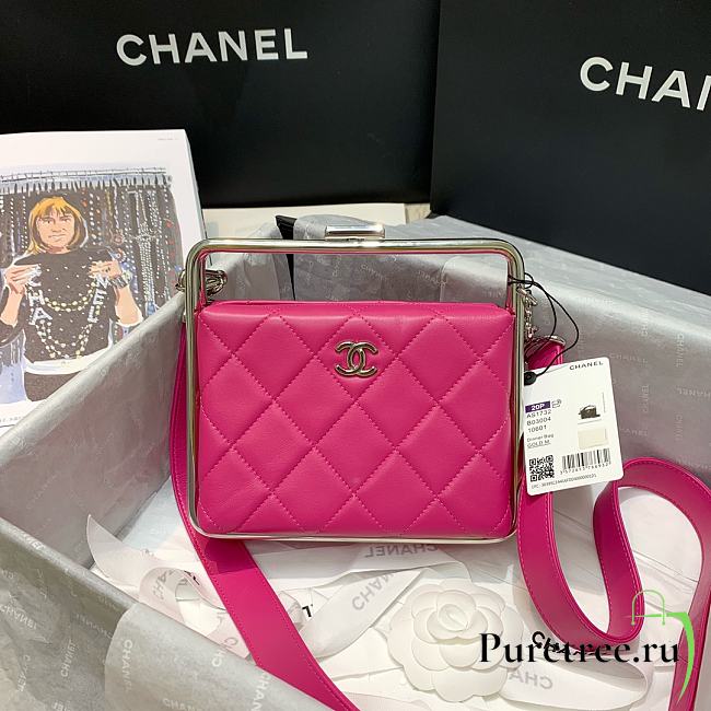 Chanel | Sheepskin Leather Clutch Bag Pink - AS1732 - 18 x 19.5 x 8.5 cm - 1