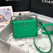Chanel | Sheepskin Leather Clutch Bag Green - AS1732 - 18 x 19.5 x 8.5 cm - 3