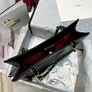 Chanel | Shiny Black Aged Calfskin Shopping Bag - 32 x 30 x 10 cm - 2