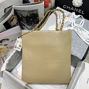 Chanel | Shiny Beige Aged Calfskin Shopping Bag - AS1945 - 32 x 30 x 10 cm - 5