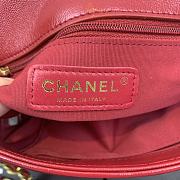 Chanel | Shiny Red Quilted Lambskin Flap Bag - AS1895 - 20 x 13 x 7cm - 3