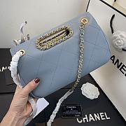 Chanel | Small Light Blue Flap Bag - AS1466 - 26 x 17 x 6cm - 3