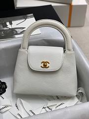 Chanel | Vintage Caviar Mini White Kelly Evening Bag - 22 x 16 x 7 cm - 1