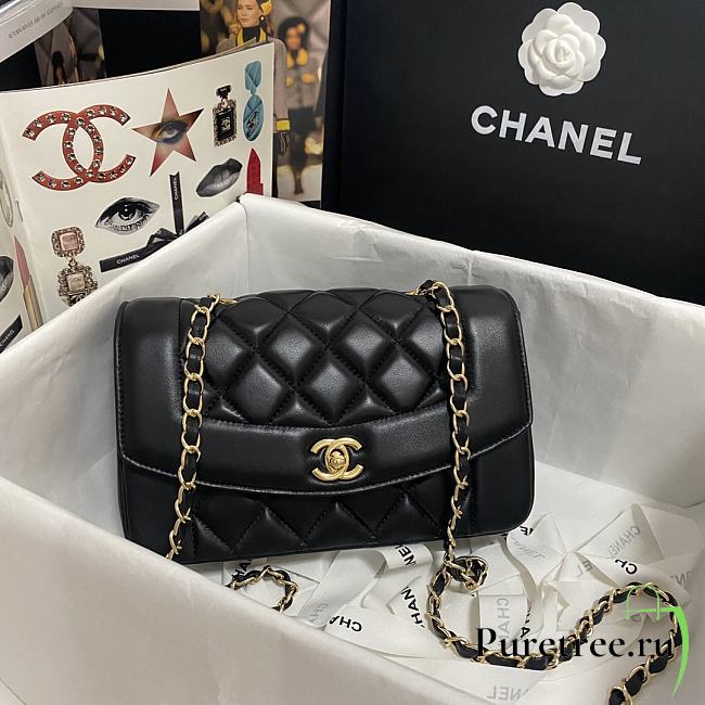 CHANEL Small Quilted Diana Flap Bag - AS1488 - 22cm x 14cm x 7cm - 1