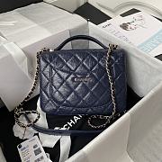 CHANEL | Handle Flap Bag Blue - AS2892 - 20 x 15 x 6.5 cm - 5