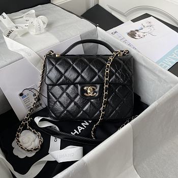 CHANEL | Handle Flap Bag Black - AS2892 - 20 x 15 x 6.5 cm