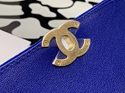 Chanel | MINI FLAP BAG Velvet & Gold-Tone Metal Blue - 19 x 15 x 6 cm - 2