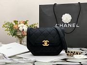 Chanel | MINI FLAP BAG Velvet & Gold-Tone Metal Black - AS2597   - 3
