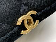 Chanel | MINI FLAP BAG Velvet & Gold-Tone Metal Black - AS2597   - 2