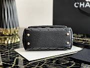Chanel | COCO HANDLE mini Black Grained Bag - 13×19×9cm - 6