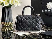 Chanel | COCO HANDLE mini Black Grained Bag - 13×19×9cm - 4