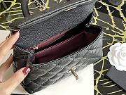 Chanel | COCO HANDLE mini Black Grained Bag - 13×19×9cm - 2