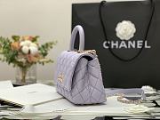 Chanel | COCO HANDLE mini Light Purple Grain Bag - 13×19×9cm - 6