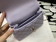 Chanel | COCO HANDLE mini Light Purple Grain Bag - 13×19×9cm - 2