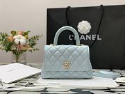 Chanel | COCO HANDLE mini Light Blue Grain Bag - 13×19×9cm - 1