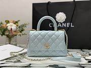 Chanel | COCO HANDLE mini Light Blue Grain Bag - 13×19×9cm - 4